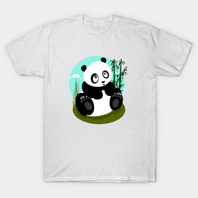 Baby Panda T-Shirt by adamzworld